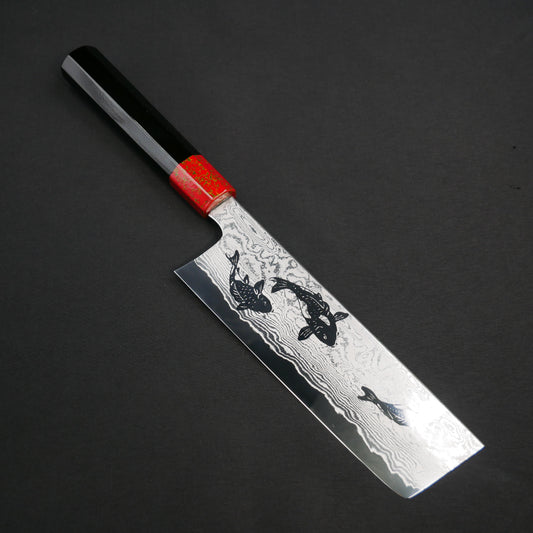 Nishiki-Goi VG10 Nakiri Urushi Octagonal Handle