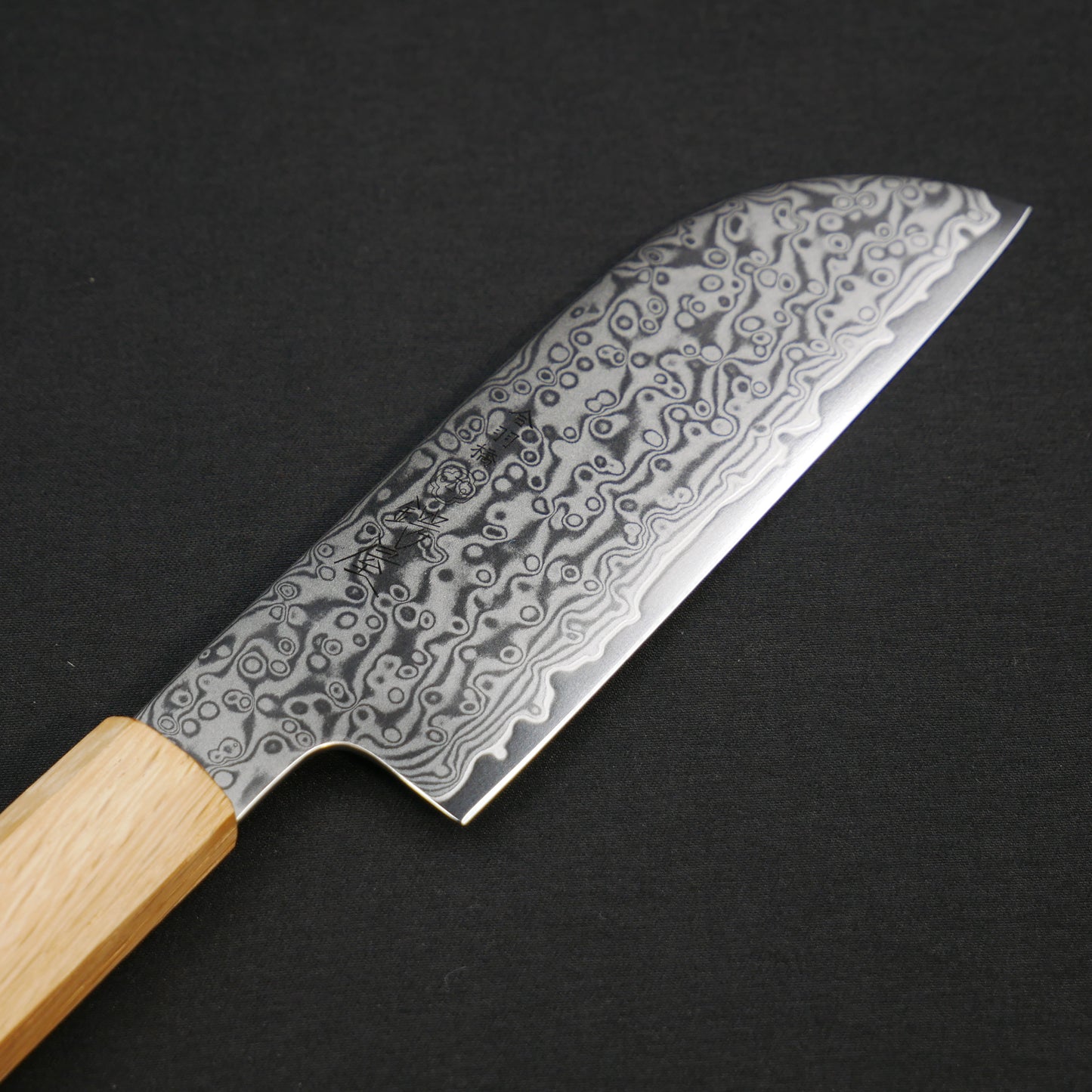 Molybdenum Vanadium Steel 67Layers Damascus Double Bevel Mentori Oak Octagonal Handle