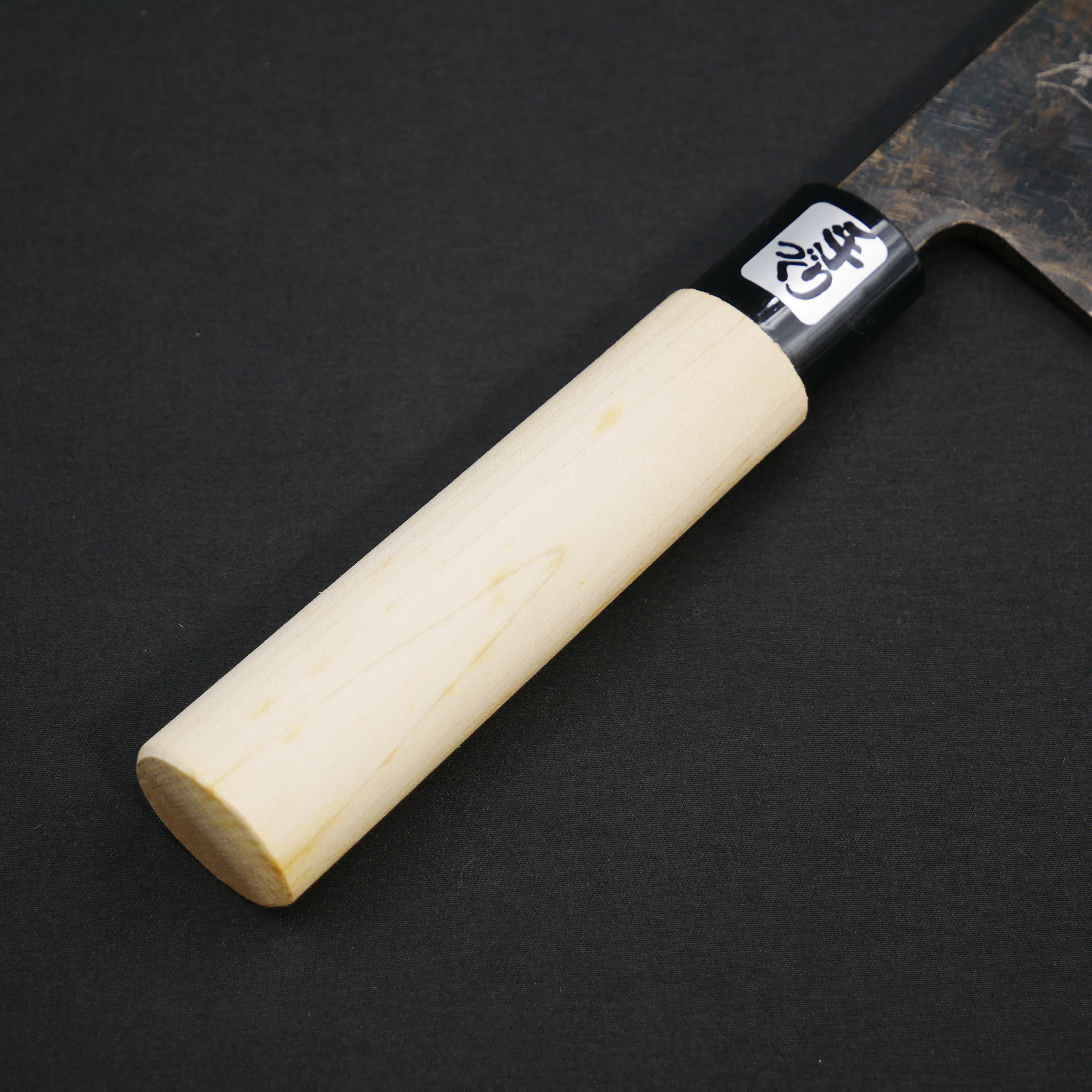 白二鋼 黒打 鮭切 朴柄 – つば屋庖丁店