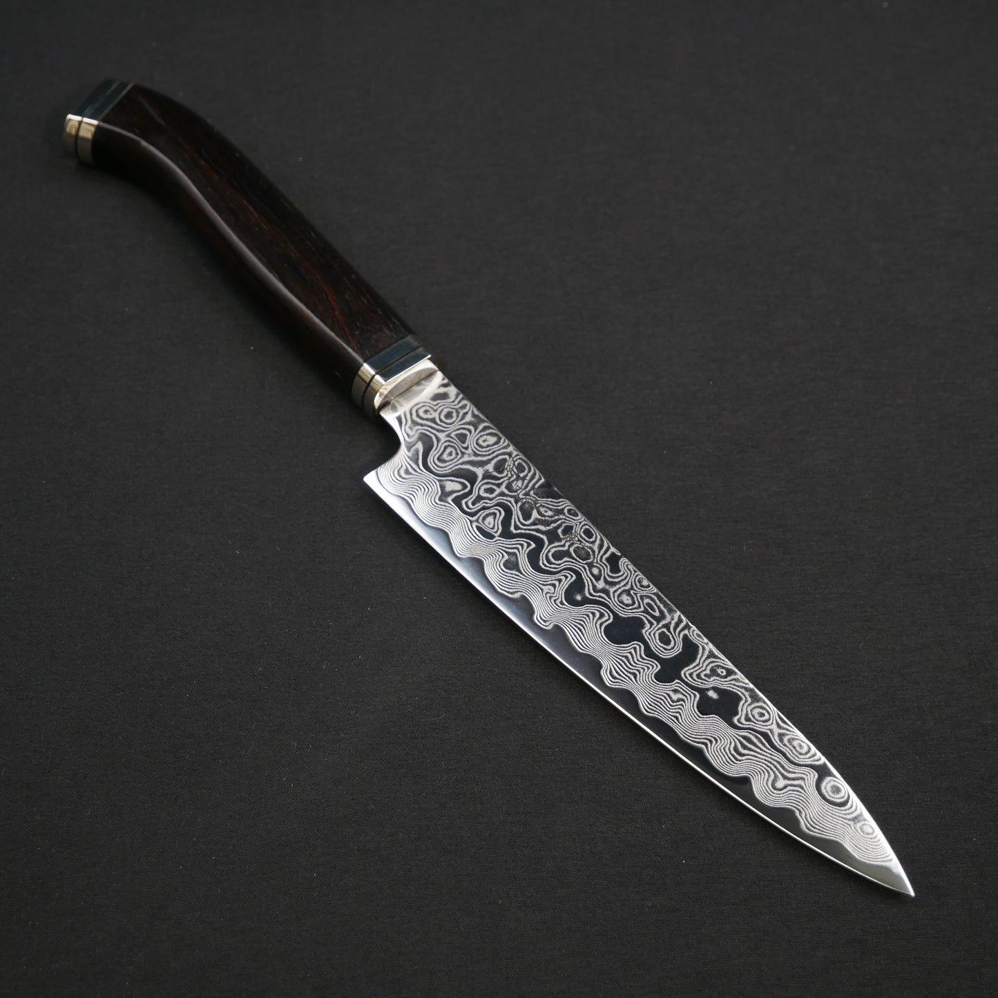 ZDP189 Damascus Petty Ebony Handle