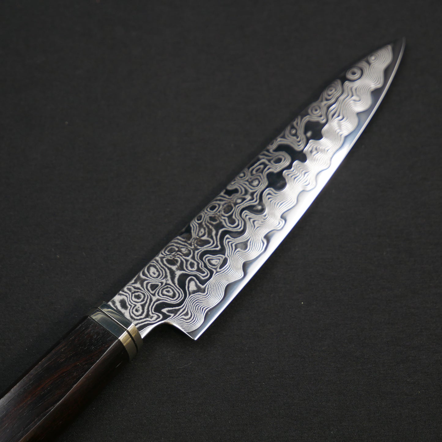 ZDP189 Damascus Petty Ebony Handle