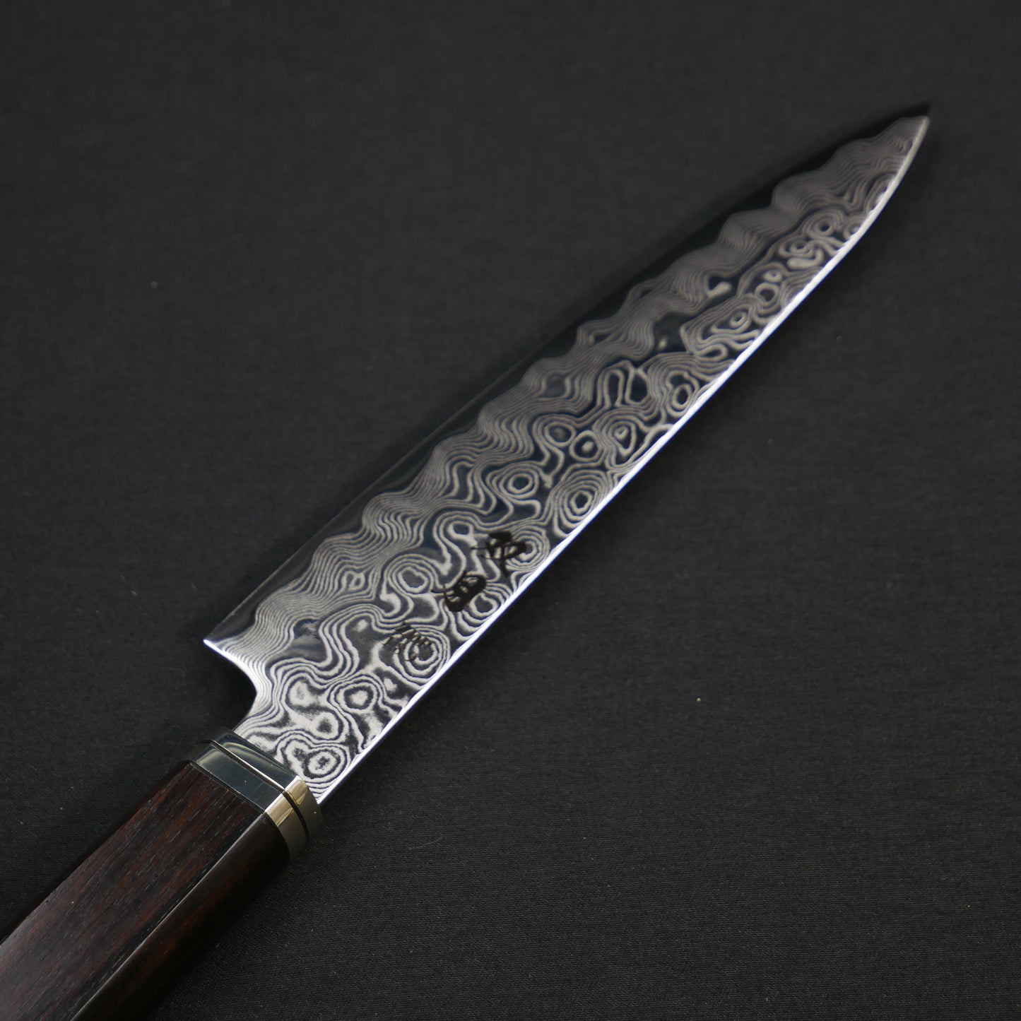 ZDP189 Damascus Petty Ebony Handle