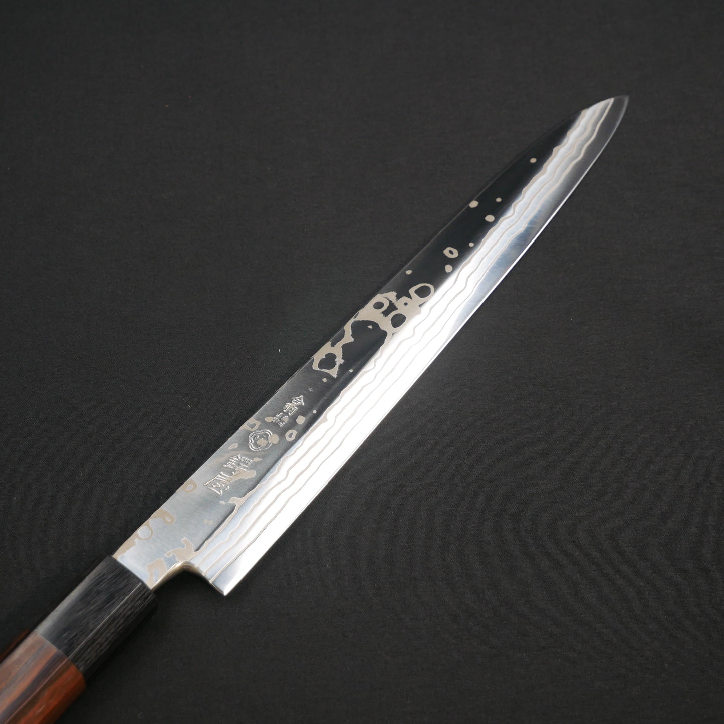 吉田刃物 ZDP189 ダマスカス 柳刃 黒檀八角柄