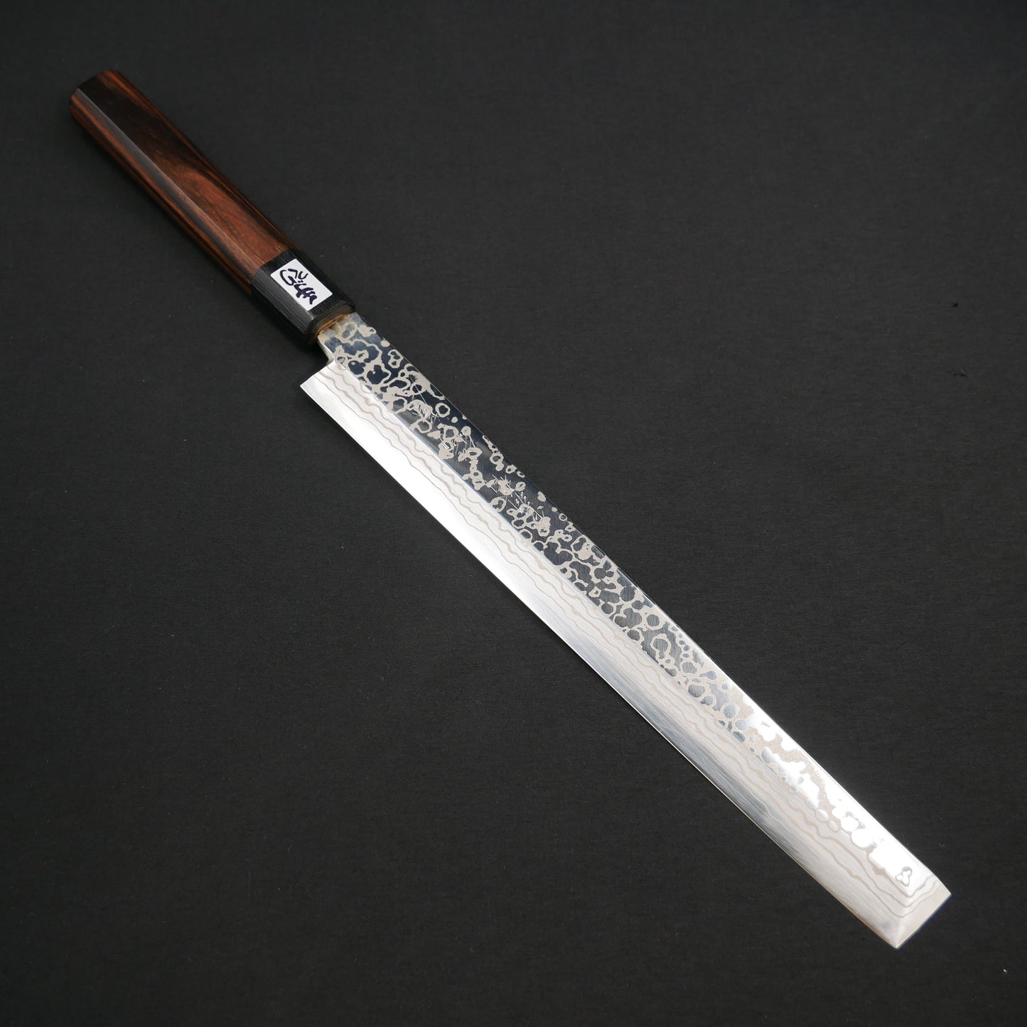 Yoshida Hamono ZDP189 Damascus Takohiki Ebnoy Octagonal Handle