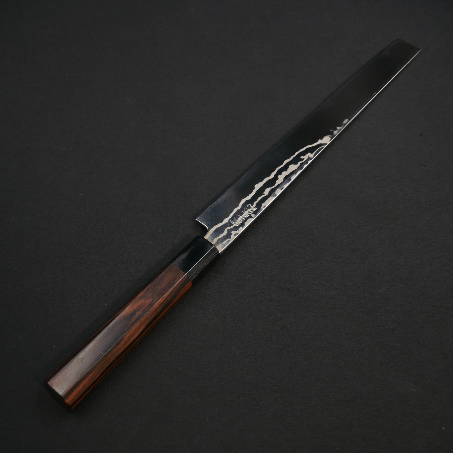 Yoshida Hamono ZDP189 Damascus Takohiki Ebnoy Octagonal Handle