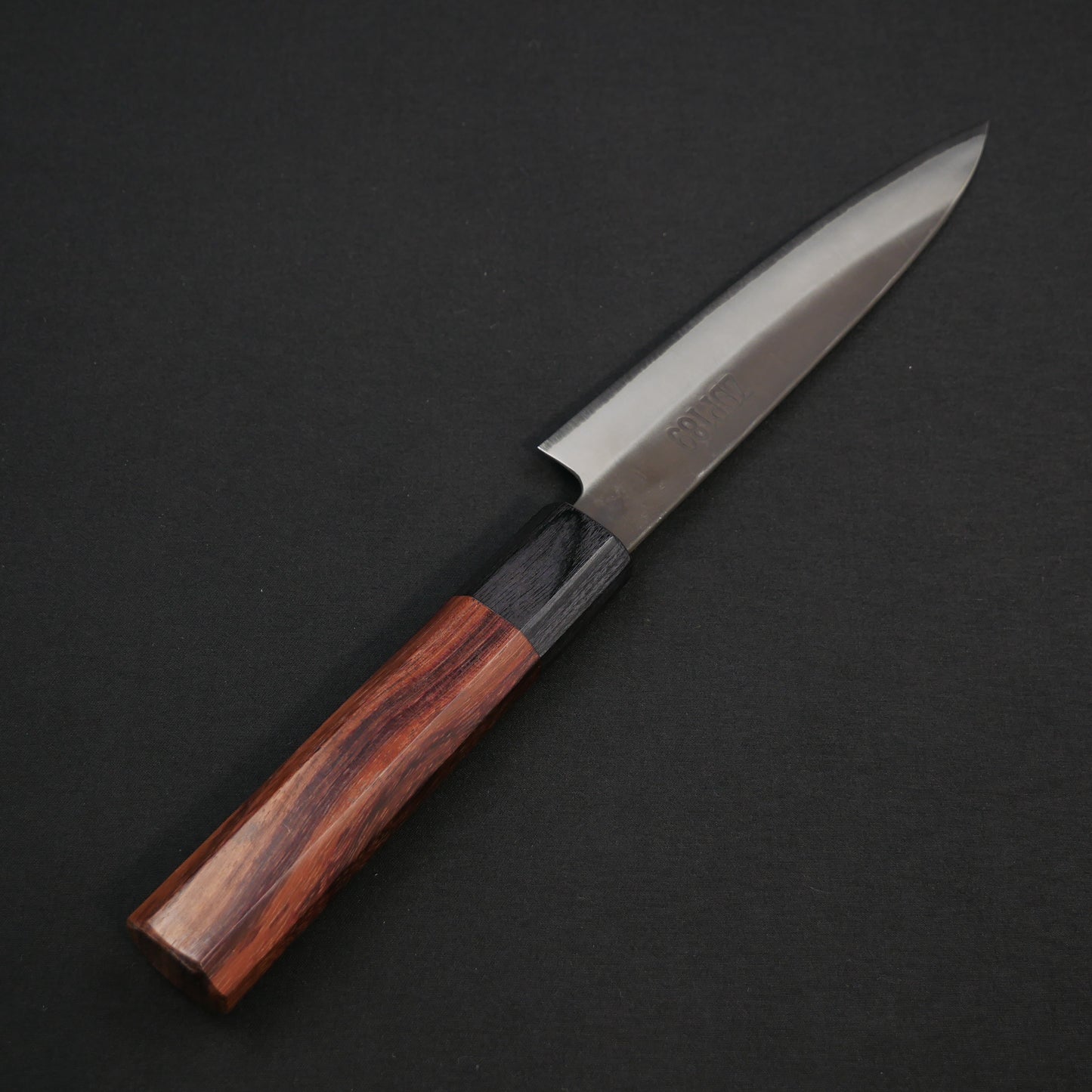 Yoshida Hamono ZDP189 Kurouchi Petty Rosewood Octagonal Handle