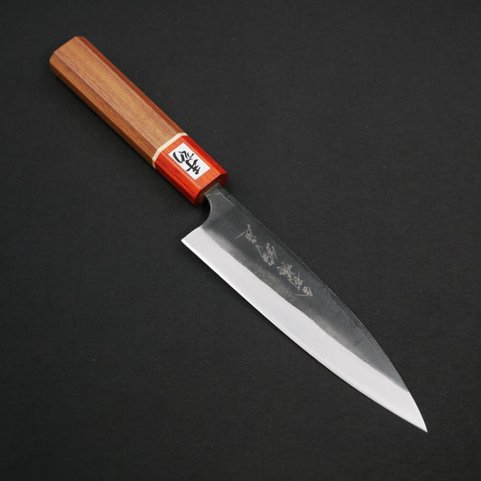 White#2 Carbon Steel Kurouchi Broad Petty Walnut Octagonal Handle