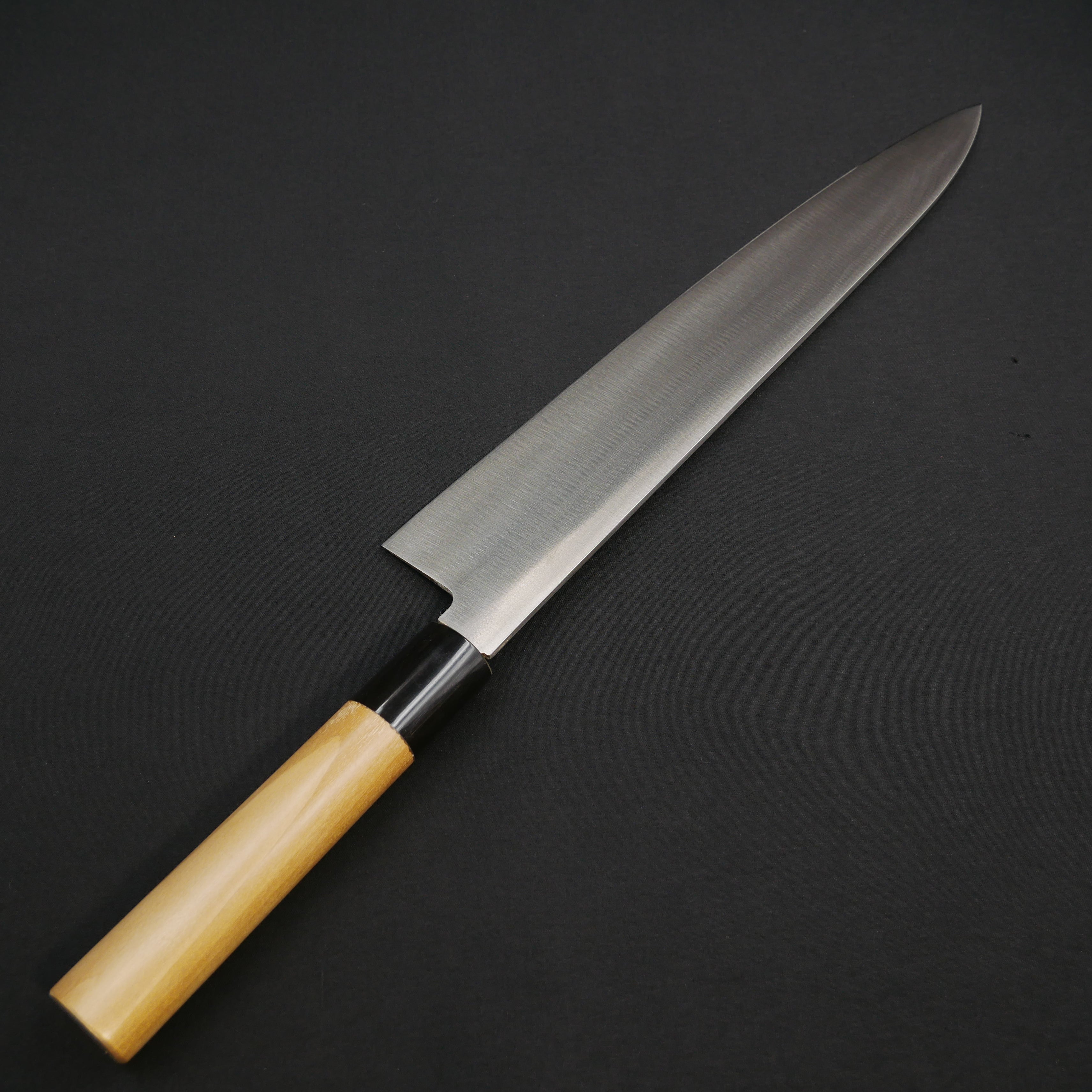 つば屋包丁店　モリブデン鋼 出刃 朴柄 15cm（未使用） モリブデン鋼 牛刀 朴柄 – つば屋庖丁店