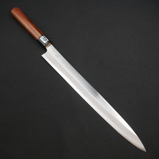 "Tanegashima" Blue#2 Carbon Steel Yanagiba Rosewood Handle