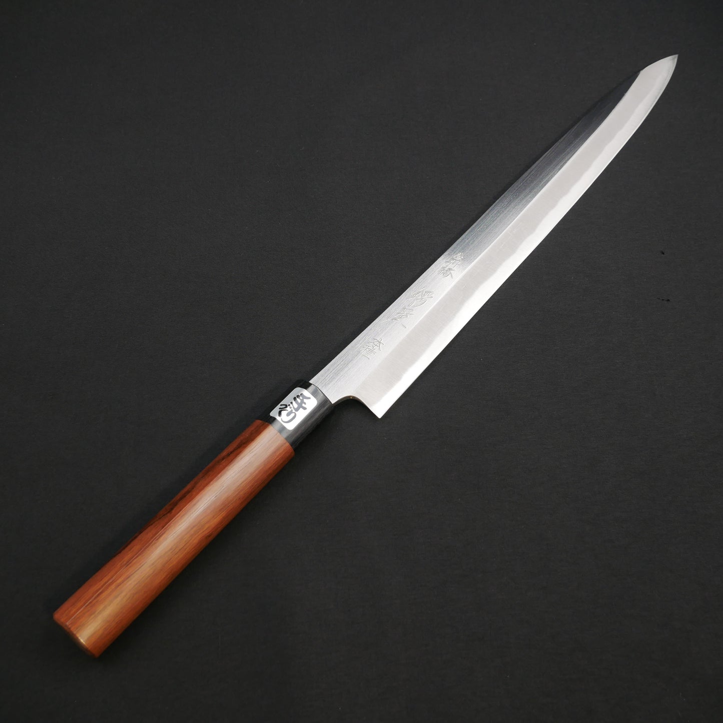 本種子島 青二鋼 柳刃 紫檀柄