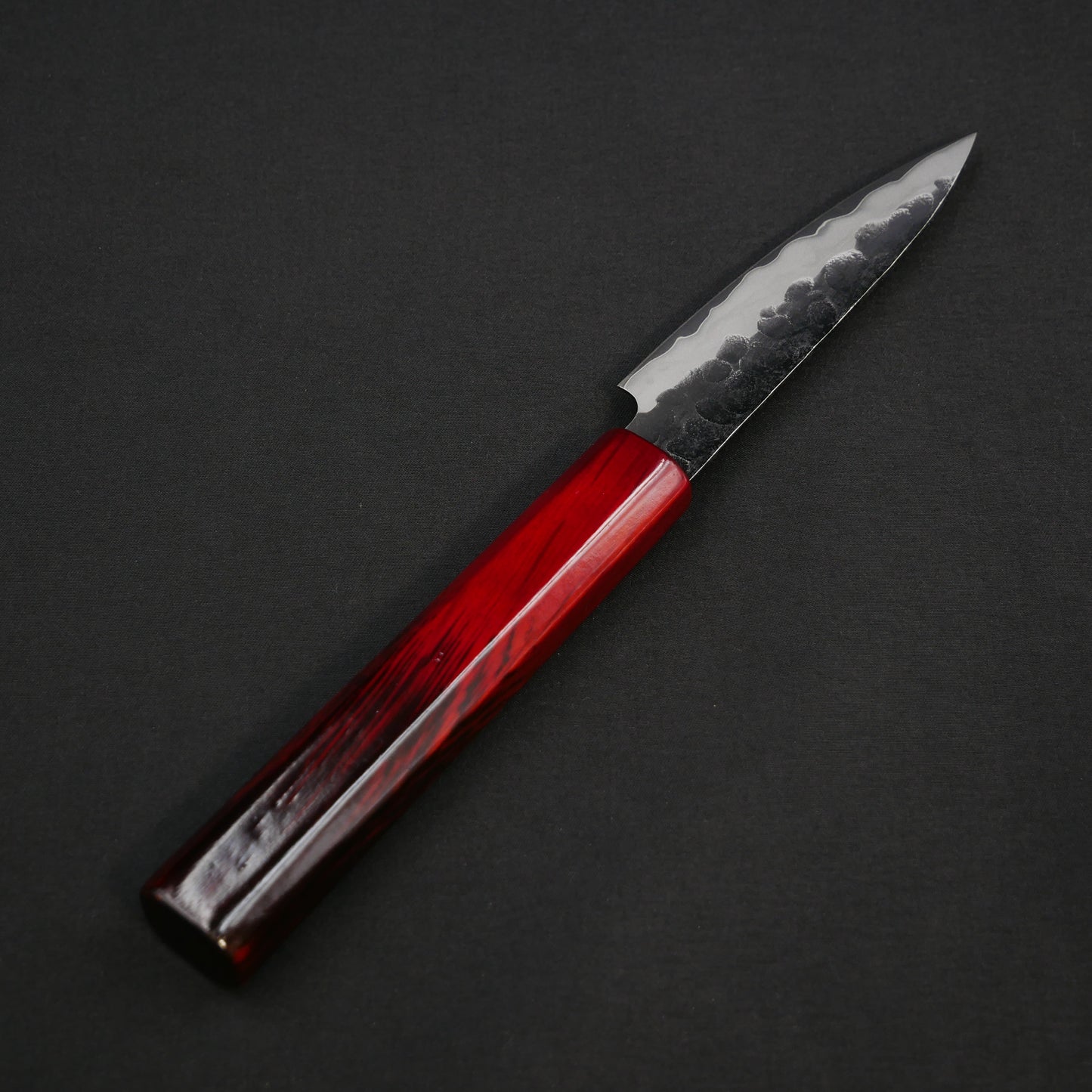 モリブデンバナジウム鋼 黒打 鎚目 パーリング 樫漆八角柄