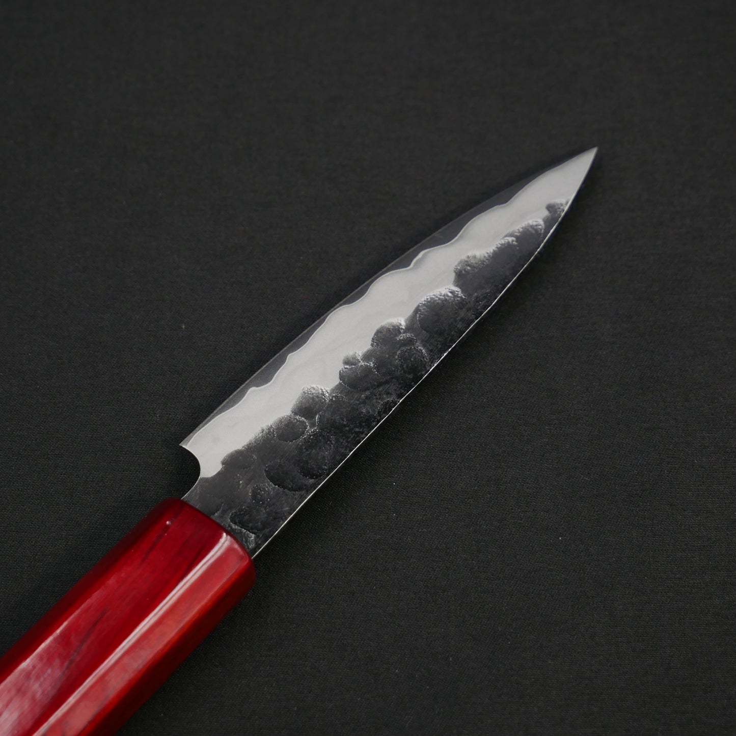 モリブデンバナジウム鋼 黒打 鎚目 パーリング 樫漆八角柄