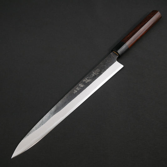 "Tanegashima" Blue#2 Carbon Steel Yanagiba Rosewood Handle (For Left-Handed)