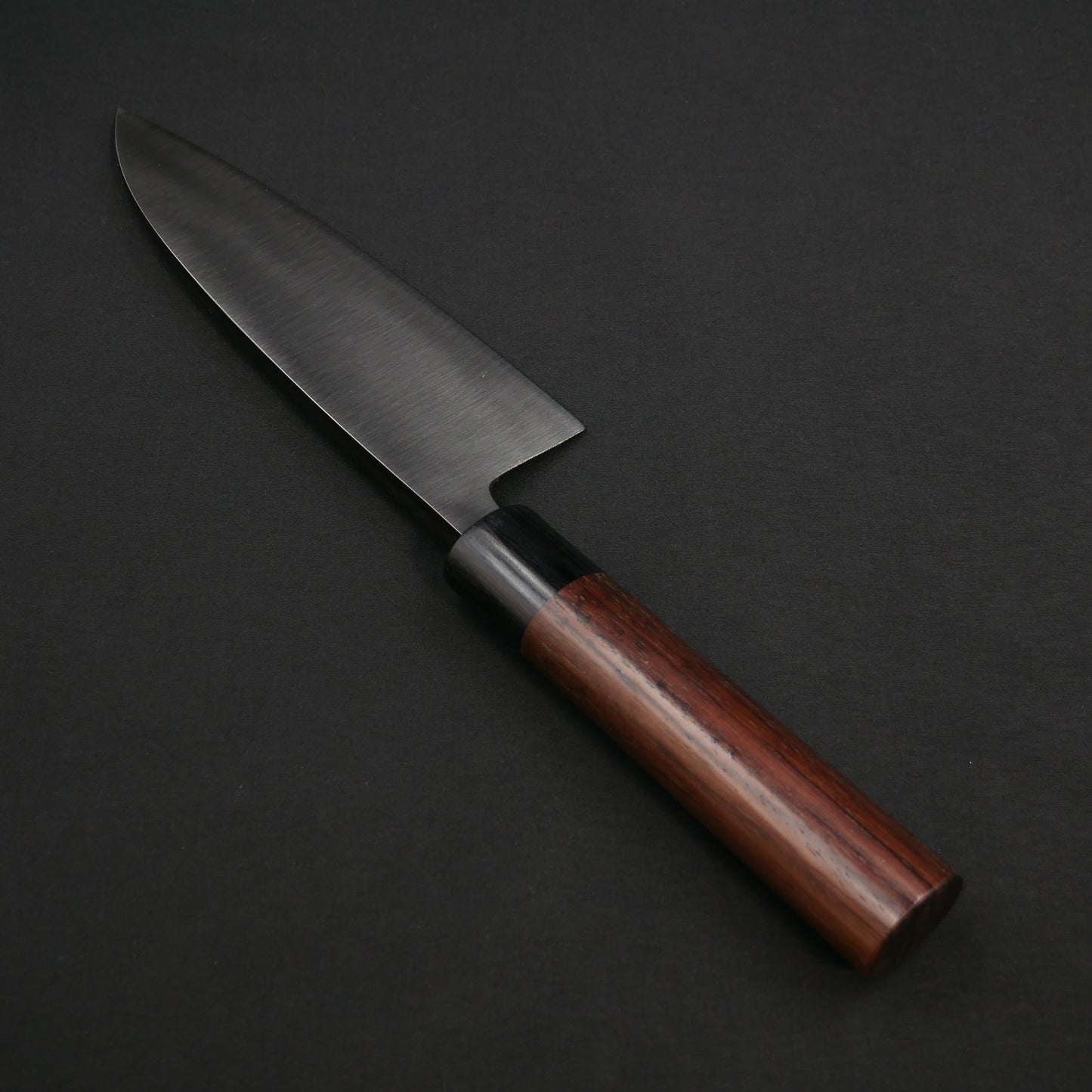 左刃 本種子島 青二鋼 黒打 出刃 紫檀柄