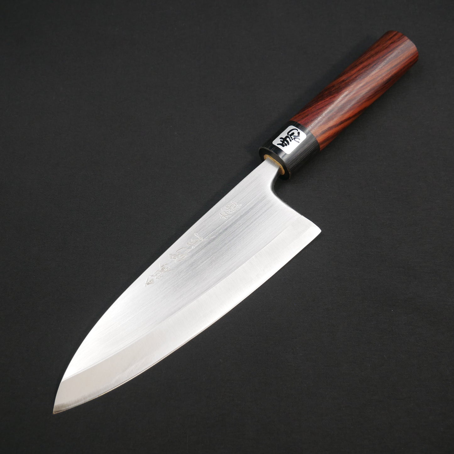 "Tanegashima" Blue#2 Carbon Steel Deba Rosewood Handle (For Left-Handed)