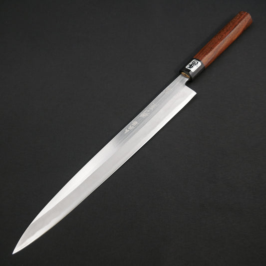 "Tanegashima" Blue#2 Carbon Steel Yanagiba Rosewood Handle (For Left-Handed)