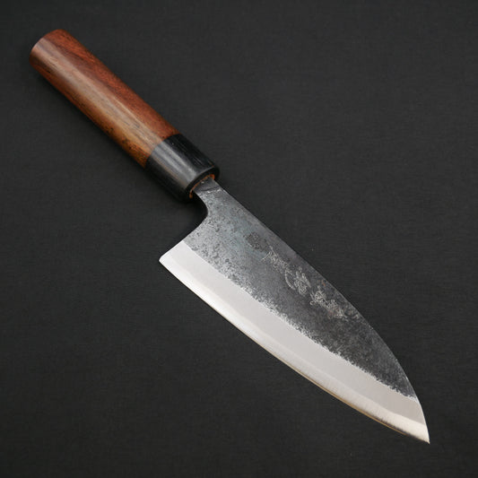"Tanegashima" Blue#2 Carbon Steel Kurouchi Deba Rosewood Handle