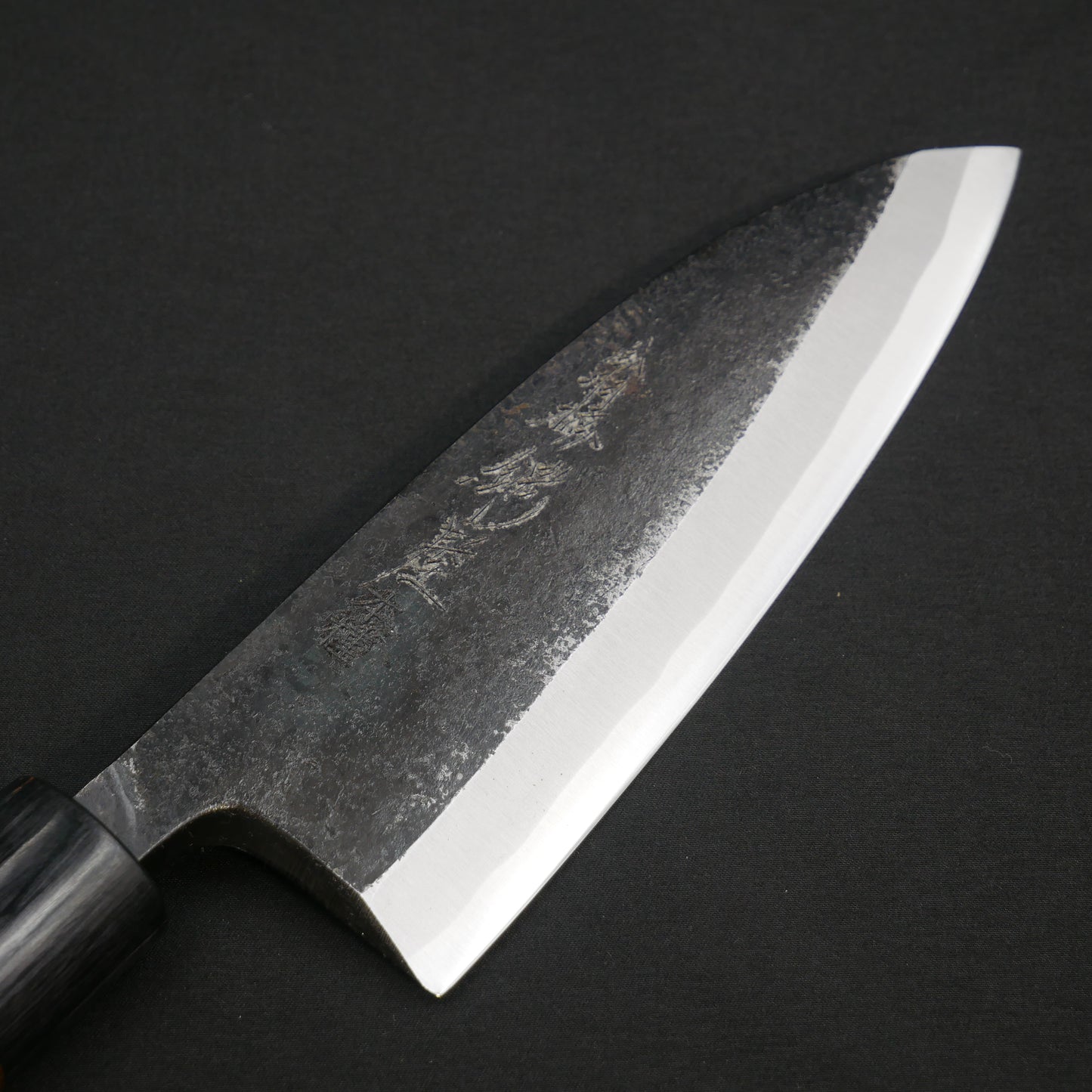 "Tanegashima" Blue#2 Carbon Steel Kurouchi Deba Rosewood Handle