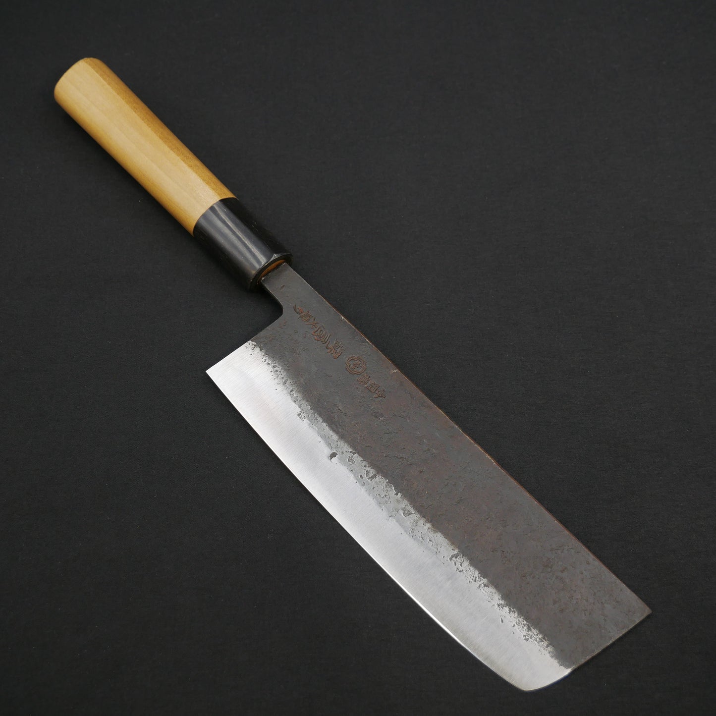 白二鋼 黒打 菜切 朴柄