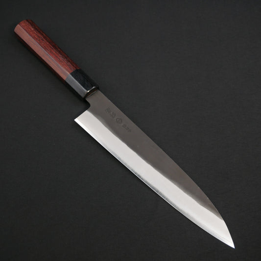 Yoshida Hamono ZDP189 Kurouchi Gyuto Rosewood Octagonal Handle