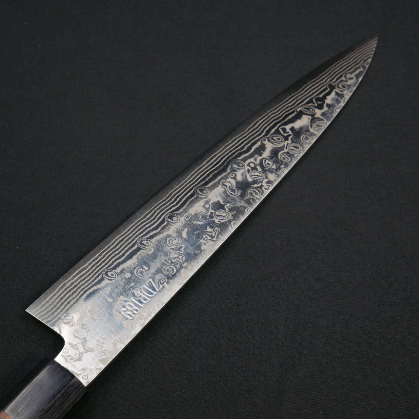 吉田刃物 ZDP189 ダマスカス 牛刀 紫檀八角柄