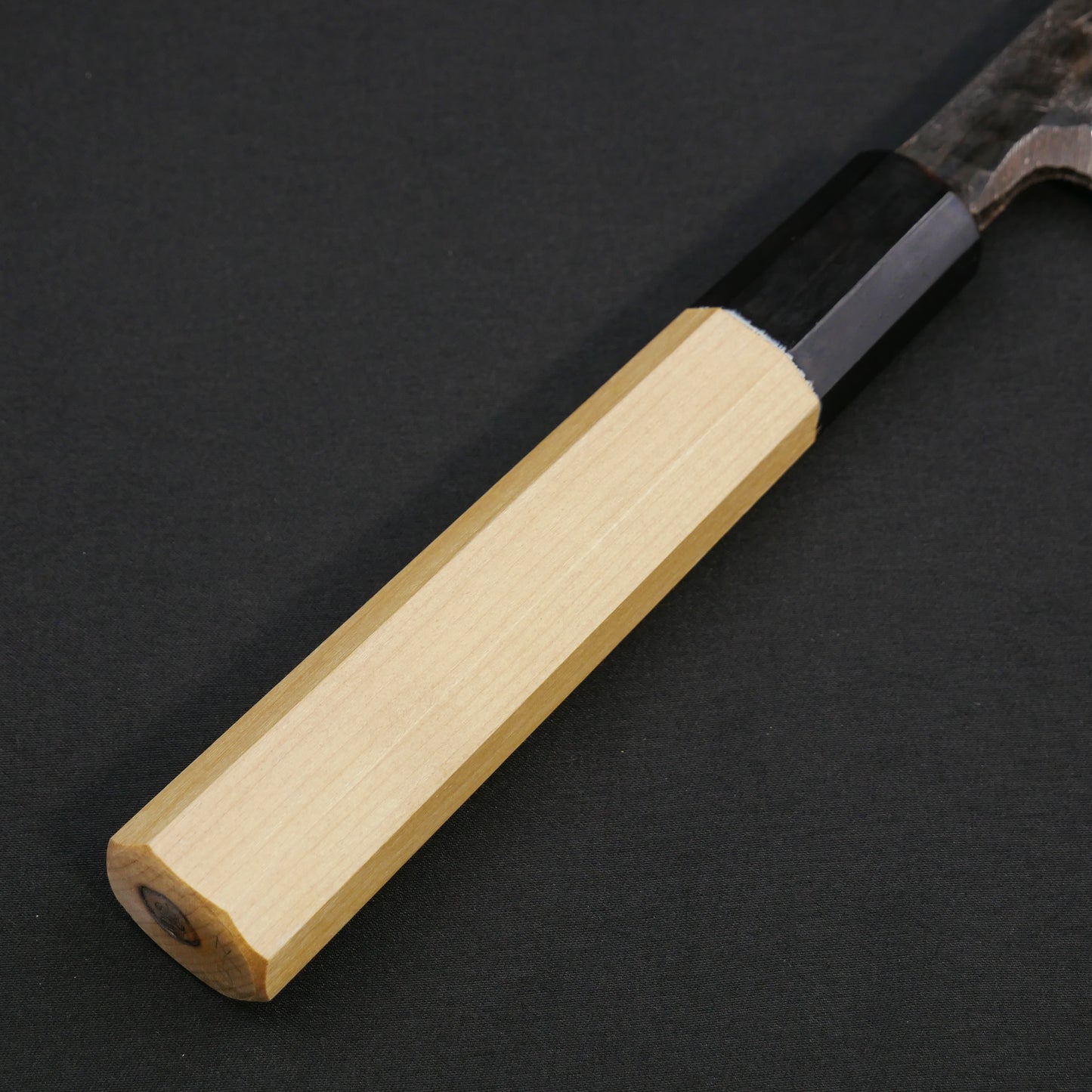 青二鋼 黒打 鎚目 柳刃 朴八角柄