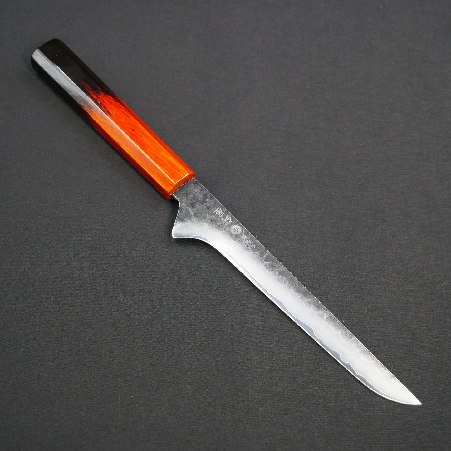 Molybdenum Vanadium Steel Kurouchi Tsuchime Boning Oak Urushi Octagonal Handle