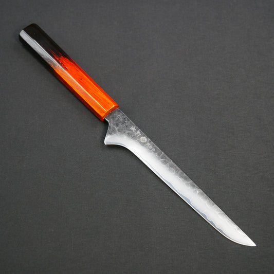 Molybdenum Vanadium Steel Kurouchi Tsuchime Boning Oak Urushi Octagonal Handle