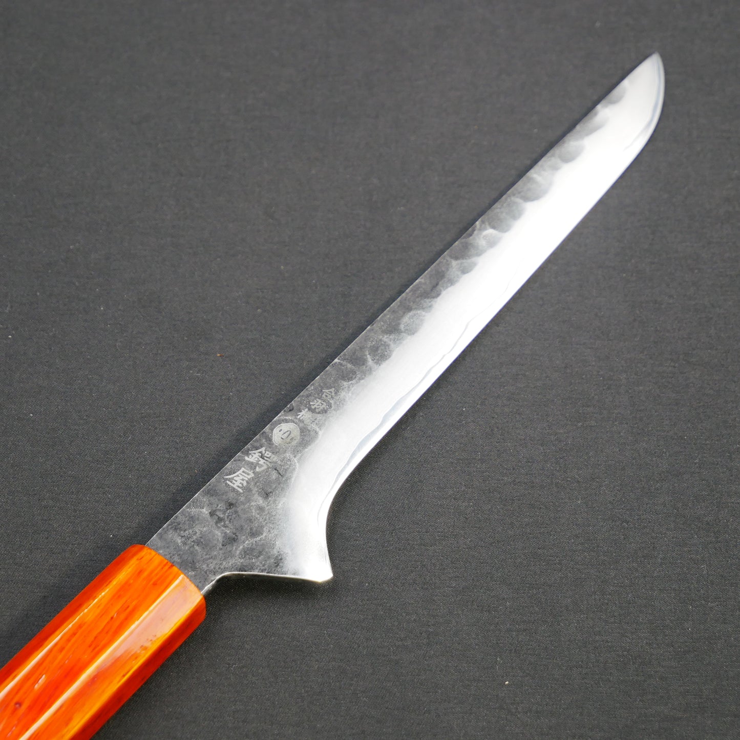 Molybdenum Vanadium Steel Kurouchi Tsuchime Boning Oak Urushi Octagonal Handle