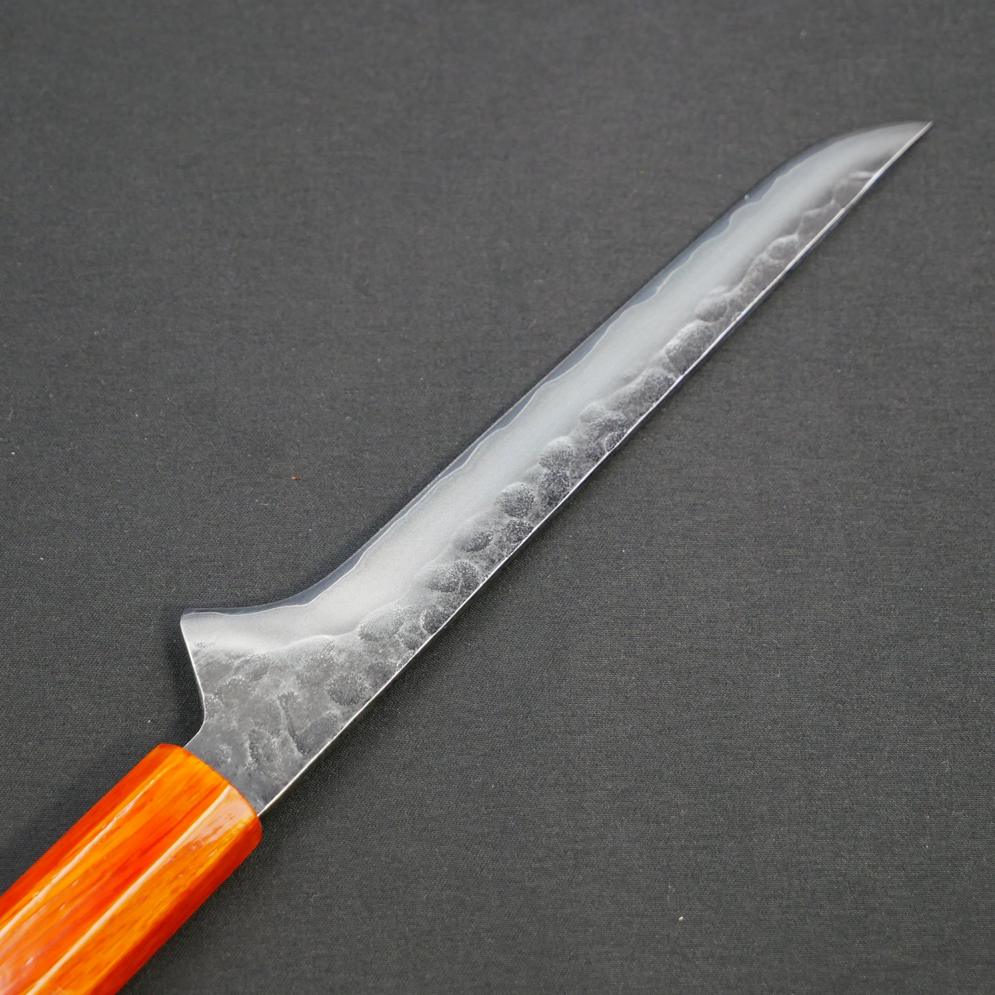 Molybdenum Vanadium Steel Kurouchi Tsuchime Boning Oak Urushi Octagonal Handle