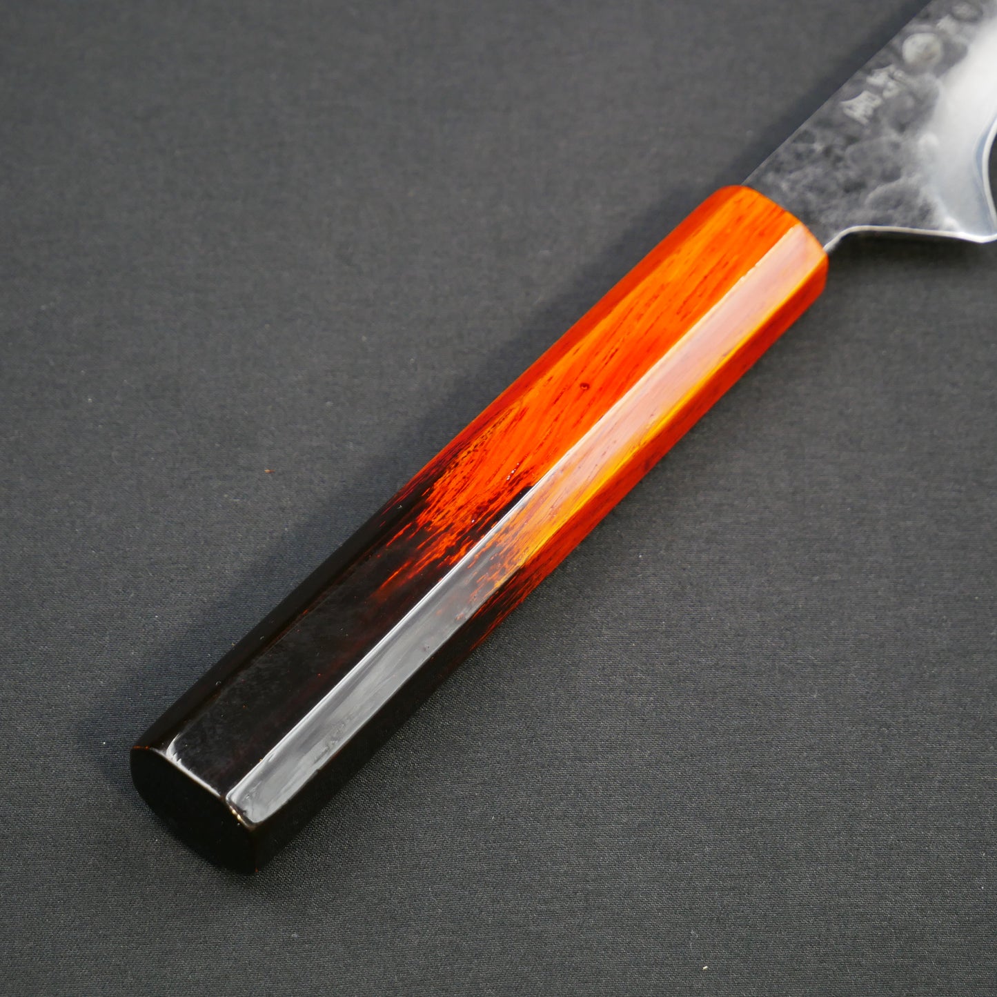 Molybdenum Vanadium Steel Kurouchi Tsuchime Boning Oak Urushi Octagonal Handle