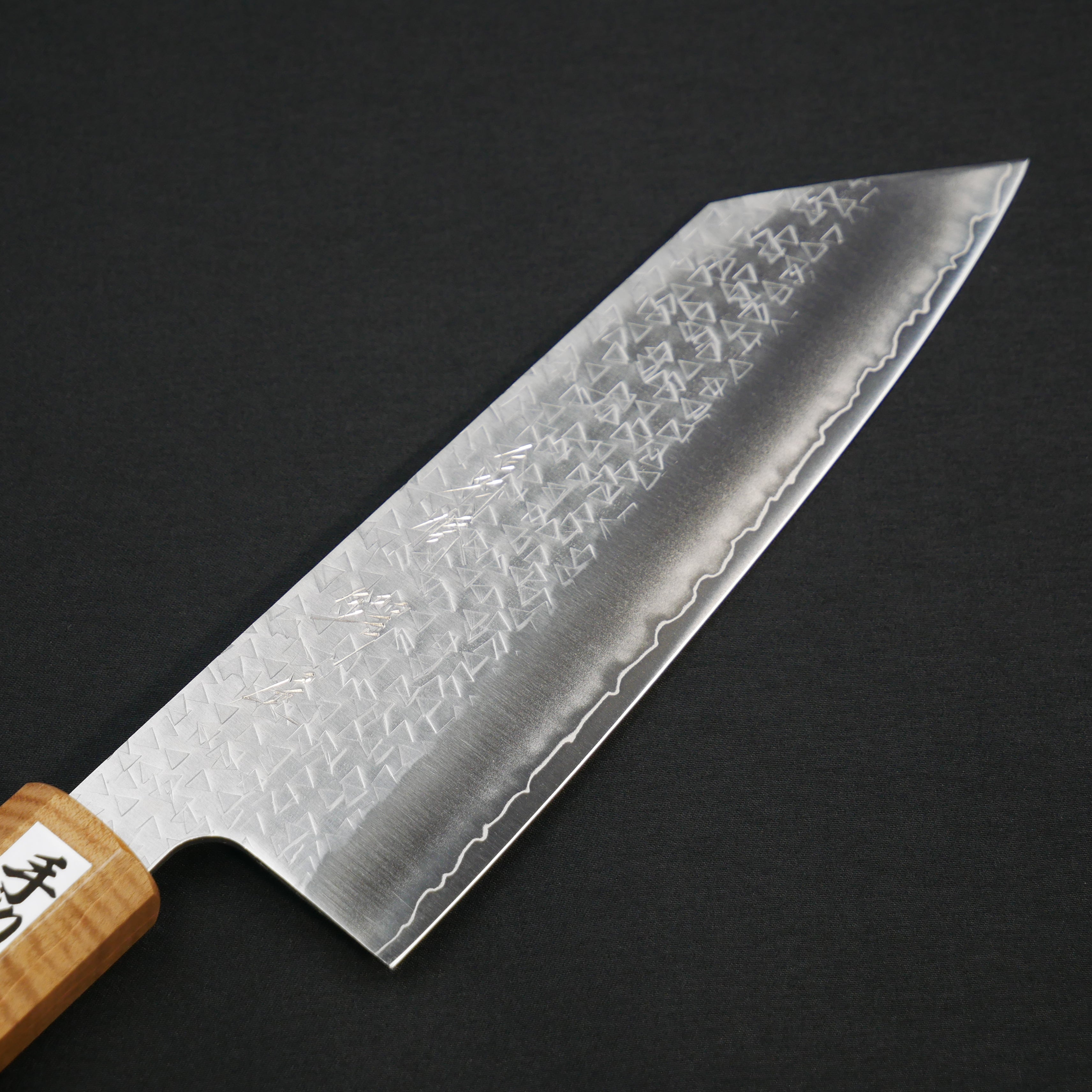 木屋　粉末ハイス鋼　三徳型　180mm ステンレス粉末ハイス鋼 三徳 180mm 口金付強化木柄 - 約250年余前から