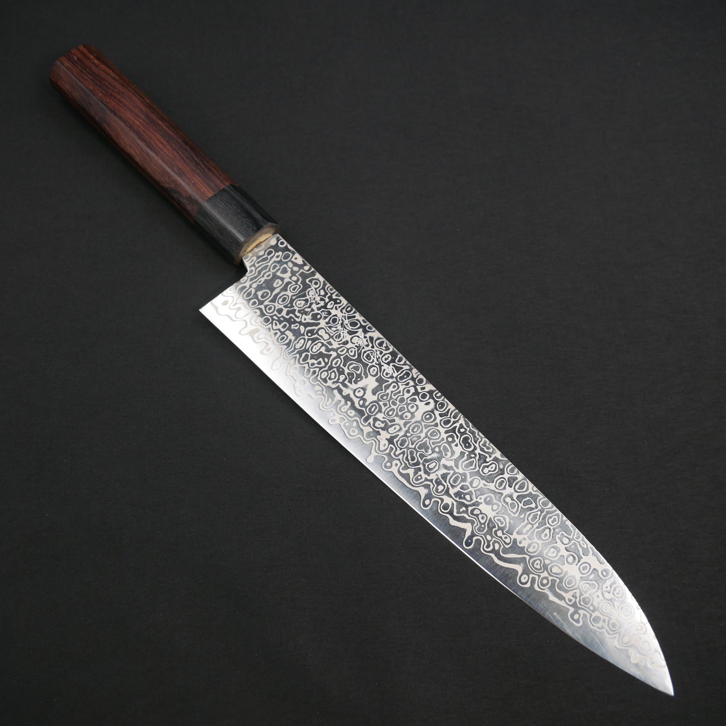 Yoshida Hamono ZDP189 Damascus Gyuto Rosewood Octagonal Handle