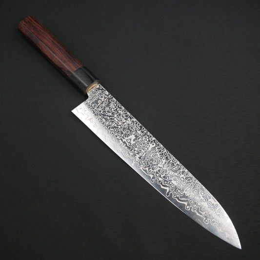 Yoshida Hamono ZDP189 Damascus Gyuto Rosewood Octagonal Handle