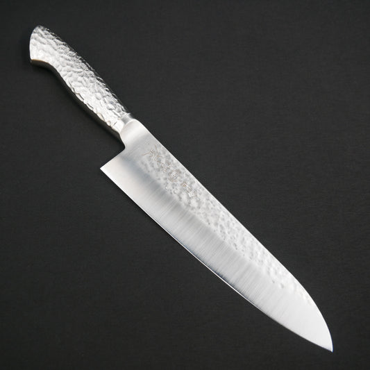 Molybdenum Vanadium Steel Tsuchime Gyuto Stainless Handle