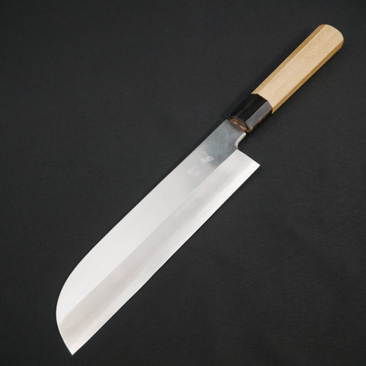 左刃 銀三鋼 鎌形薄刃 朴八角柄