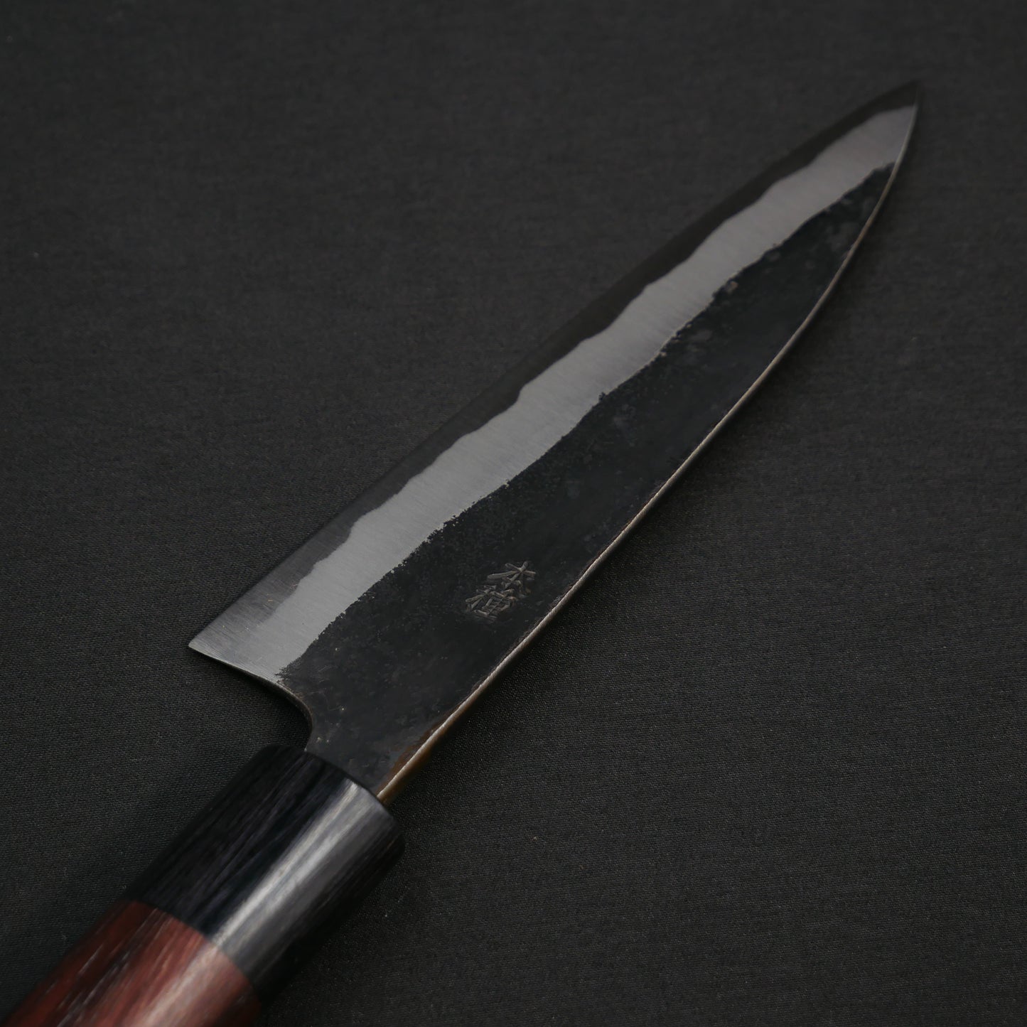 本種子島 青二鋼 黒打 小三徳 紫檀柄