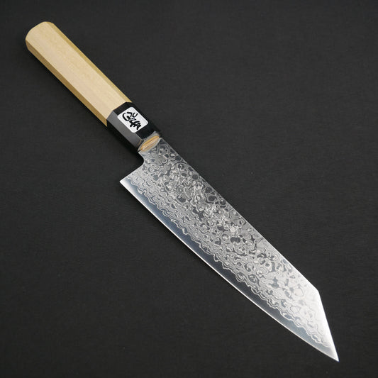 AUS10 Damascus Kiritsuke Santoku Magnolia Octagonal Handle