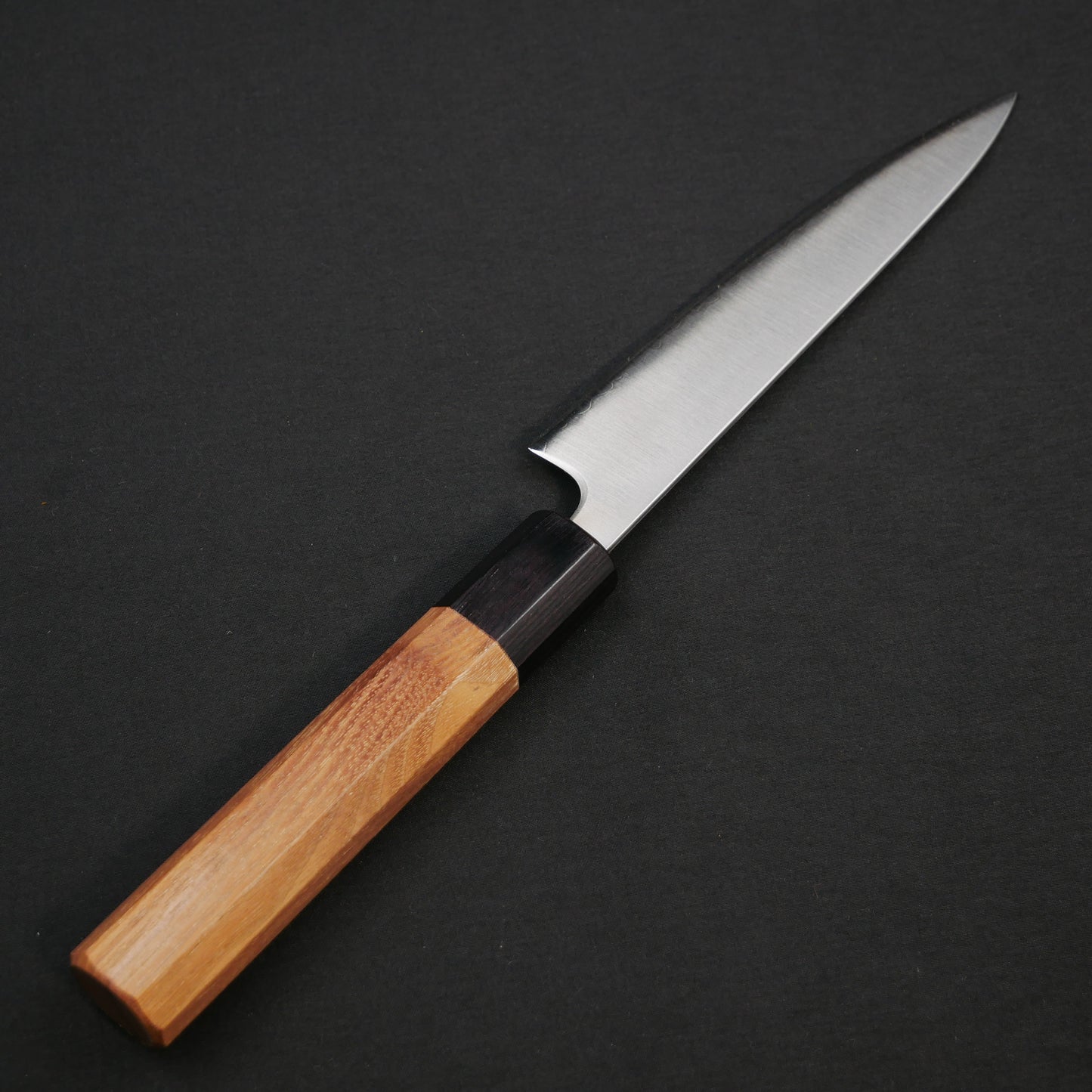 BlueSuper Carbon Steel StainlessClad Petty Walnut Octagonal Handle