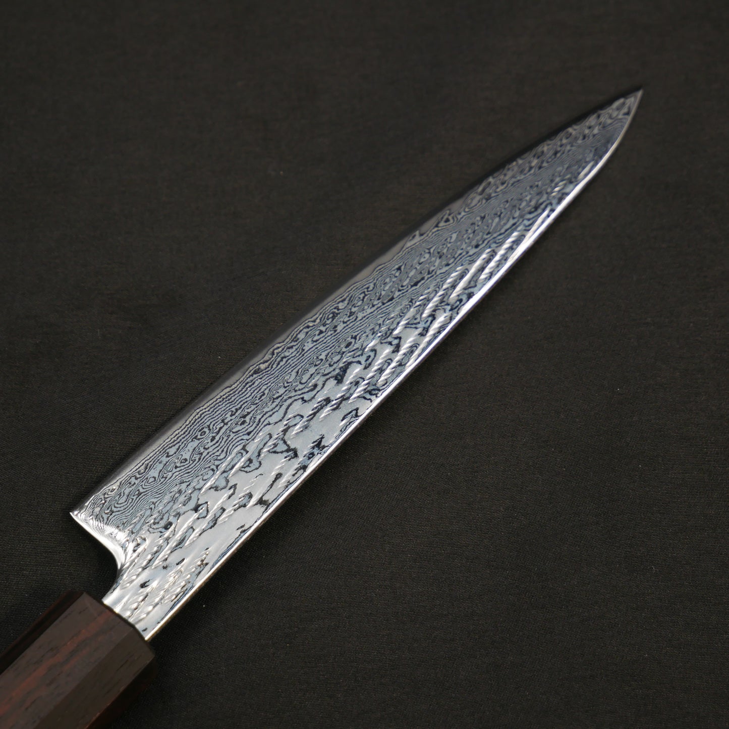 AUS10 Nawame Damascus Petty Elm Octagonal Handle