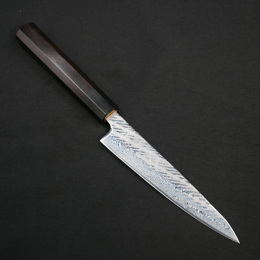 AUS10 Nawame Damascus Petty Ebony Octagonal Handle