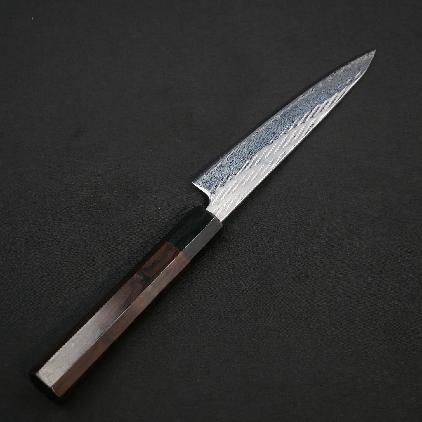 AUS10 Nawame Damascus Petty Ebony Octagonal Handle