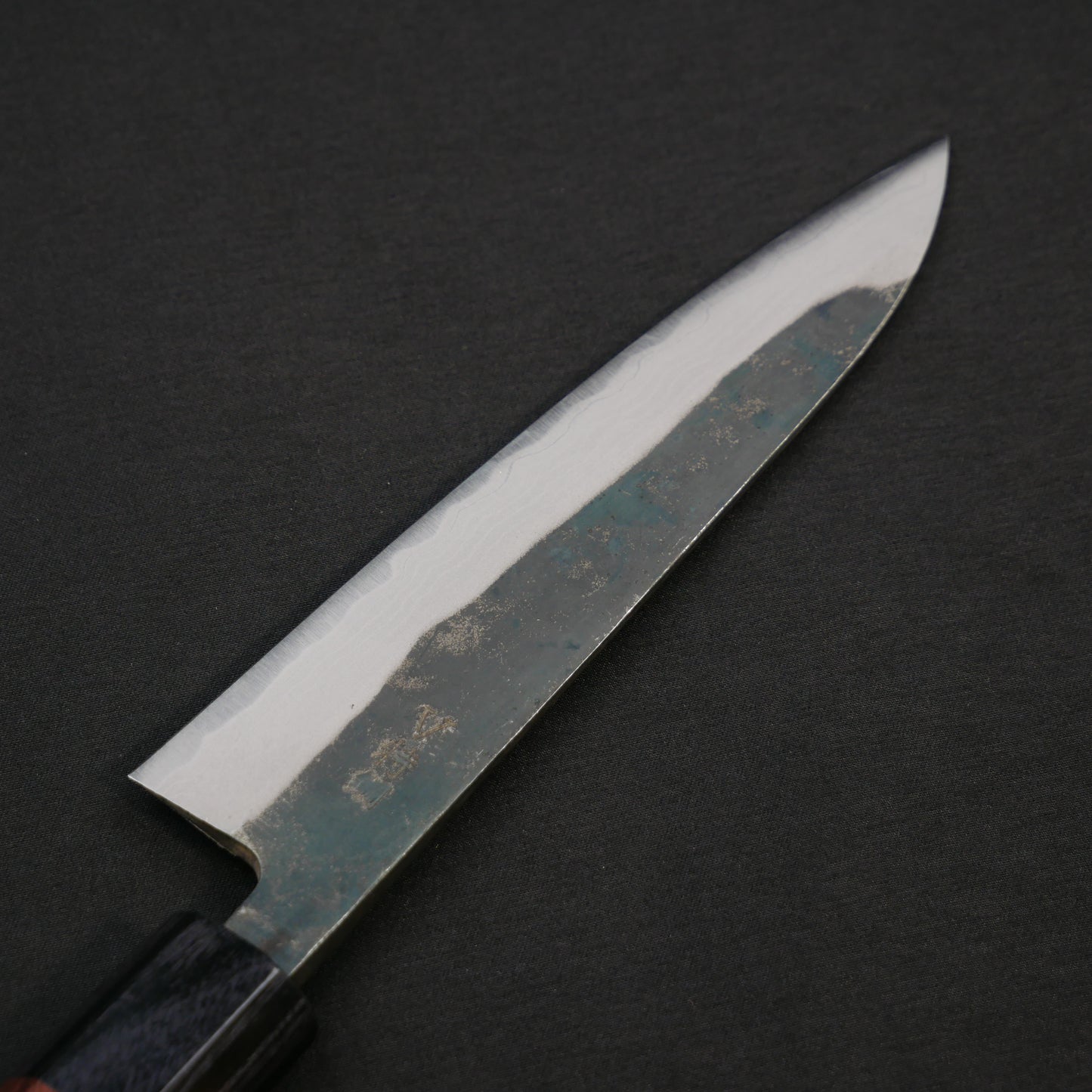 V特1 黒打 積層 ペティ 紫檀八角柄