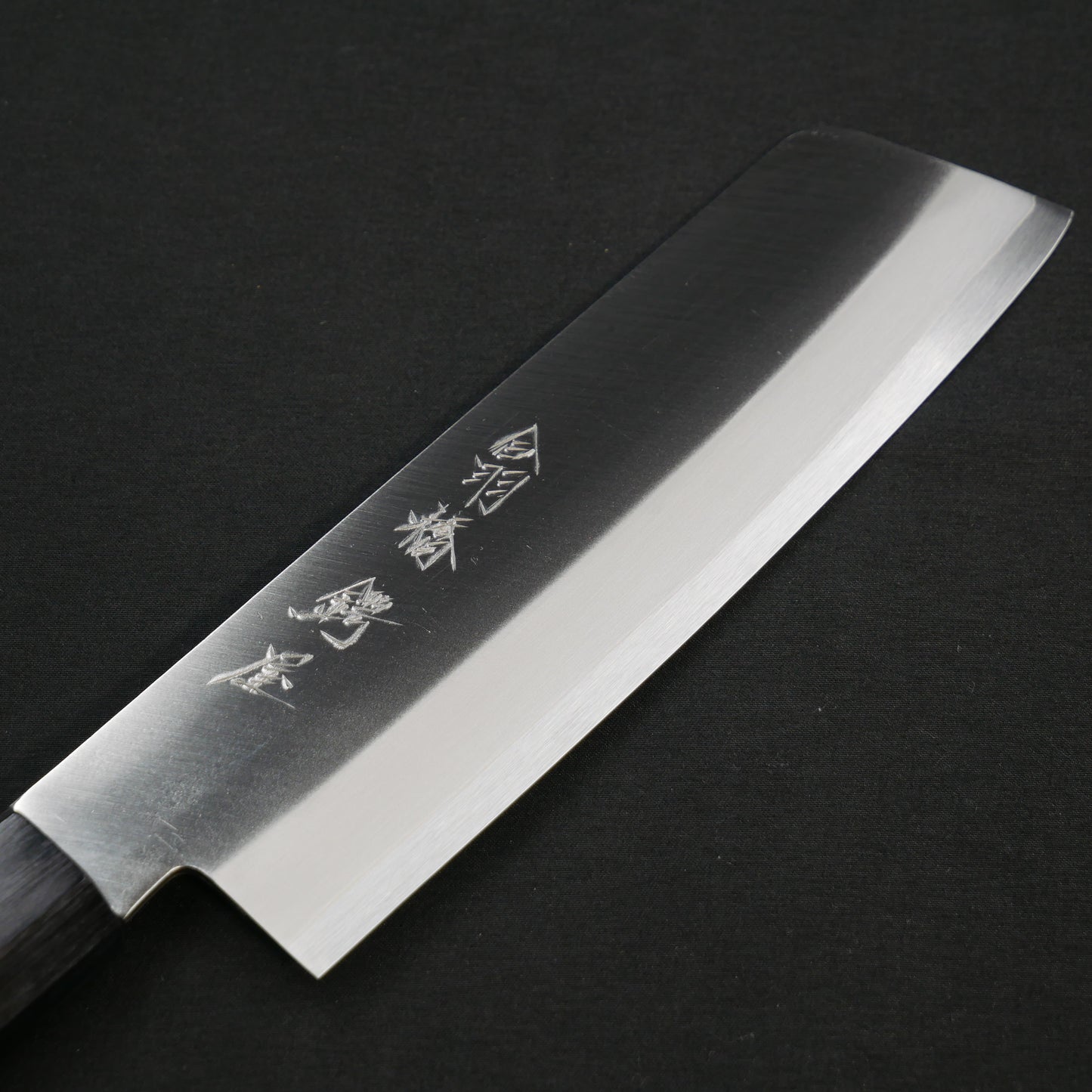 BlueSuper Carbon Steel StainlessClad Nakiri Rosewood Octagonal Handle