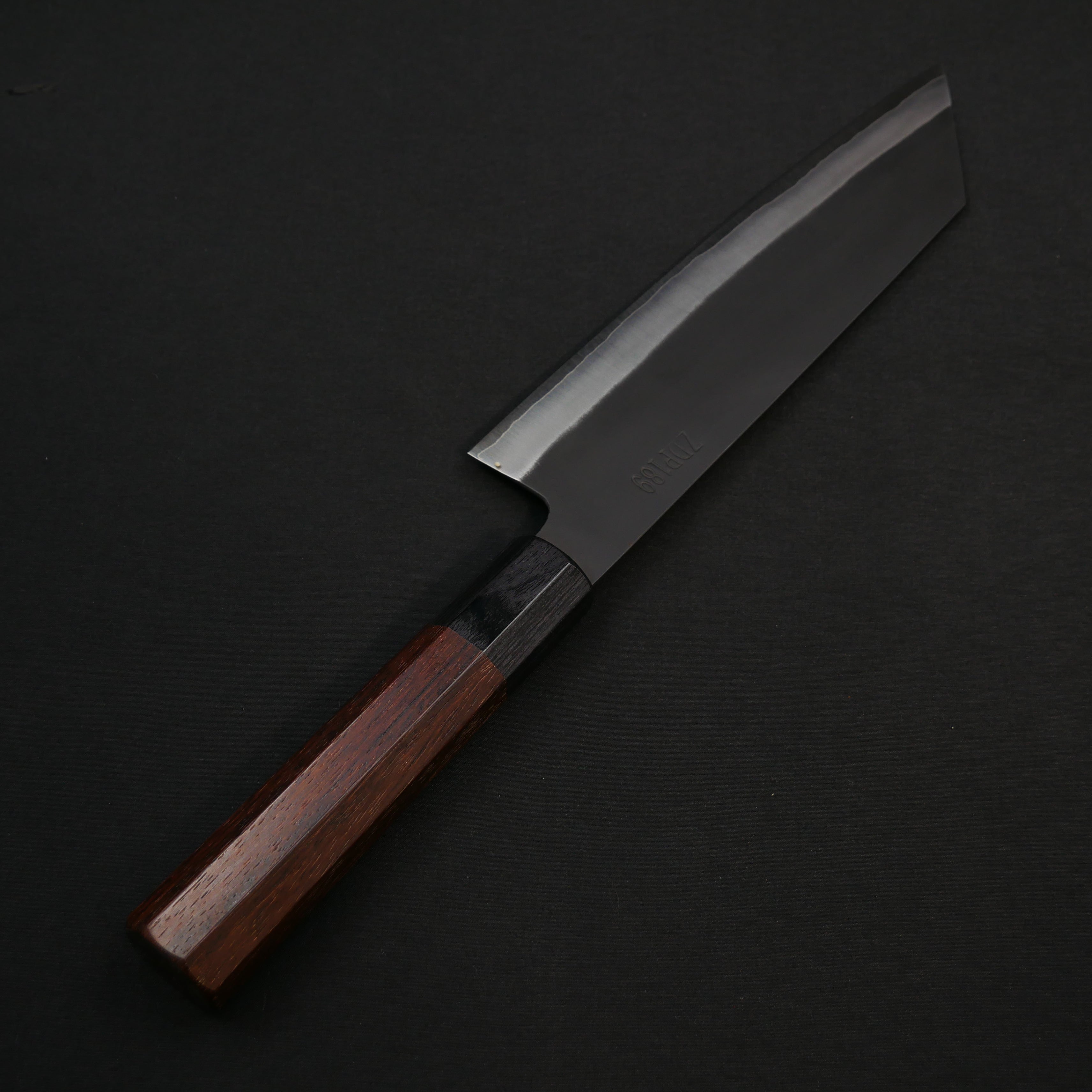 吉田刃物 ZDP189 黒打 切付三徳 紫檀八角柄 – つば屋庖丁店