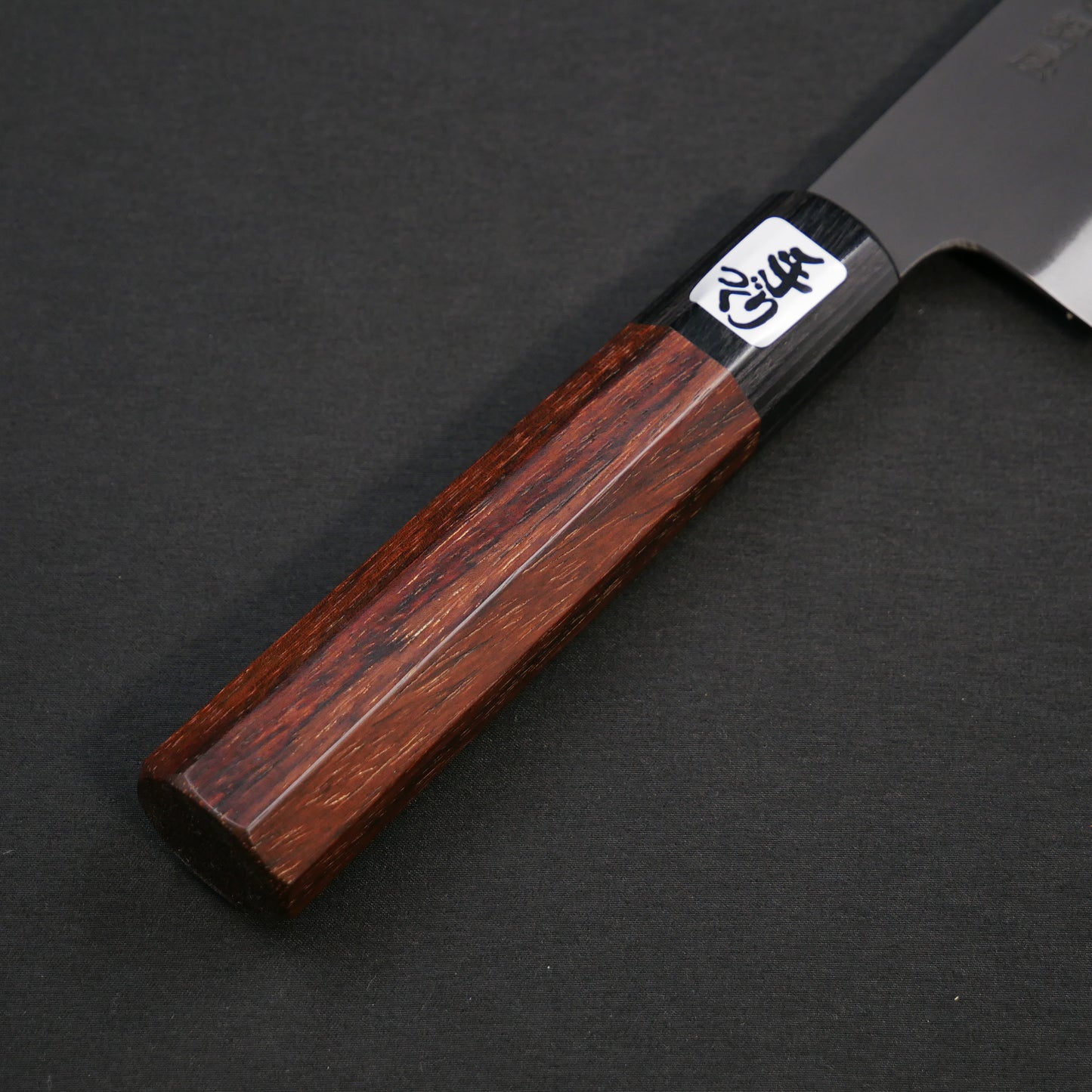 Yoshida Hamono ZDP189 Kurouchi Kiritsuke Santoku Rosewood Octagonal Handle