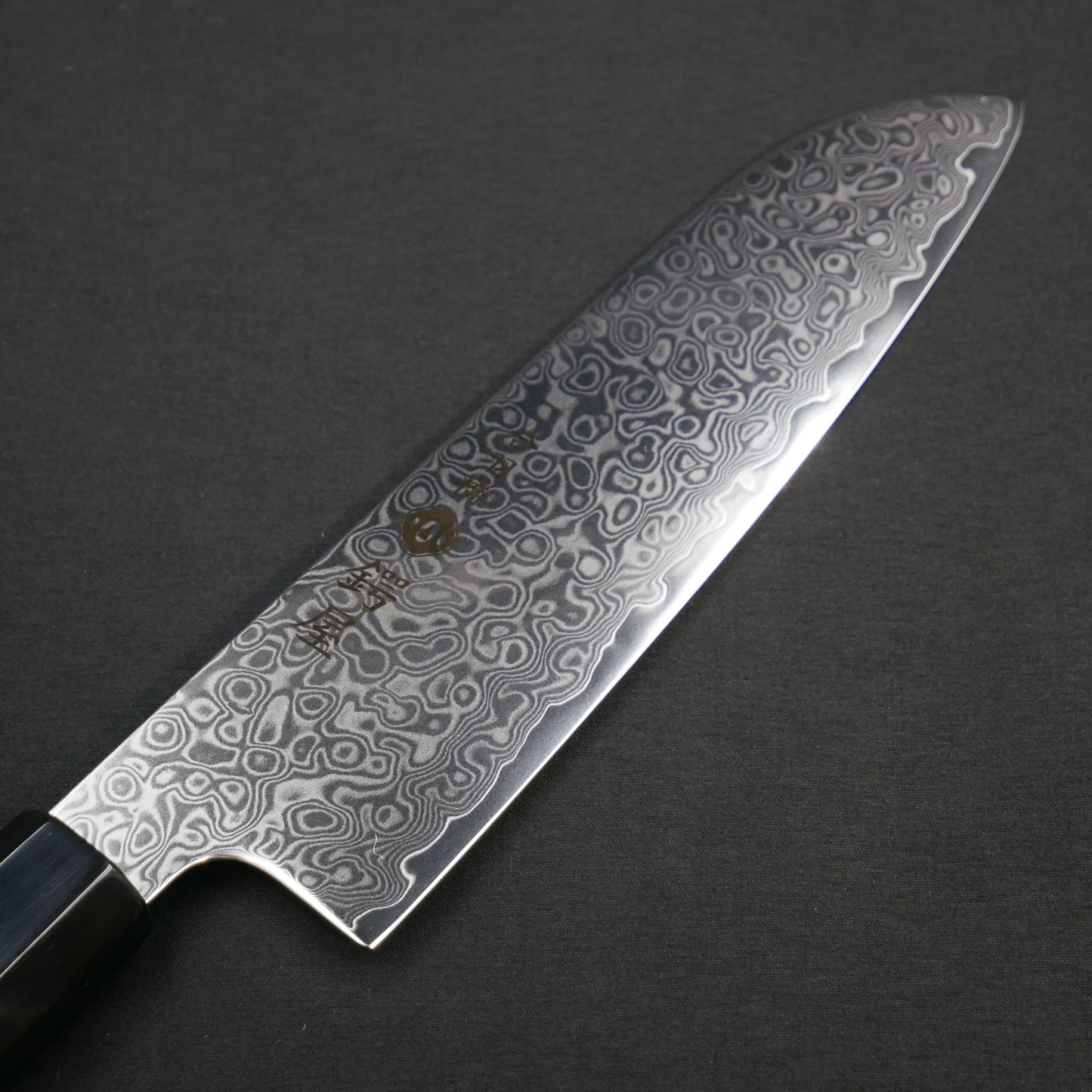 Cobalt Steel Damascus Santoku Satine Octagonal Handle