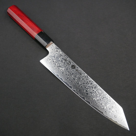 Cobalt Steel Damascus Kiritsuke Gyuto Satine Octagonal Handle