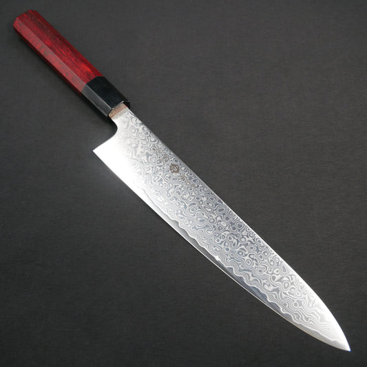Cobalt Steel Damascus Gyuto Satine Octagonal Handle