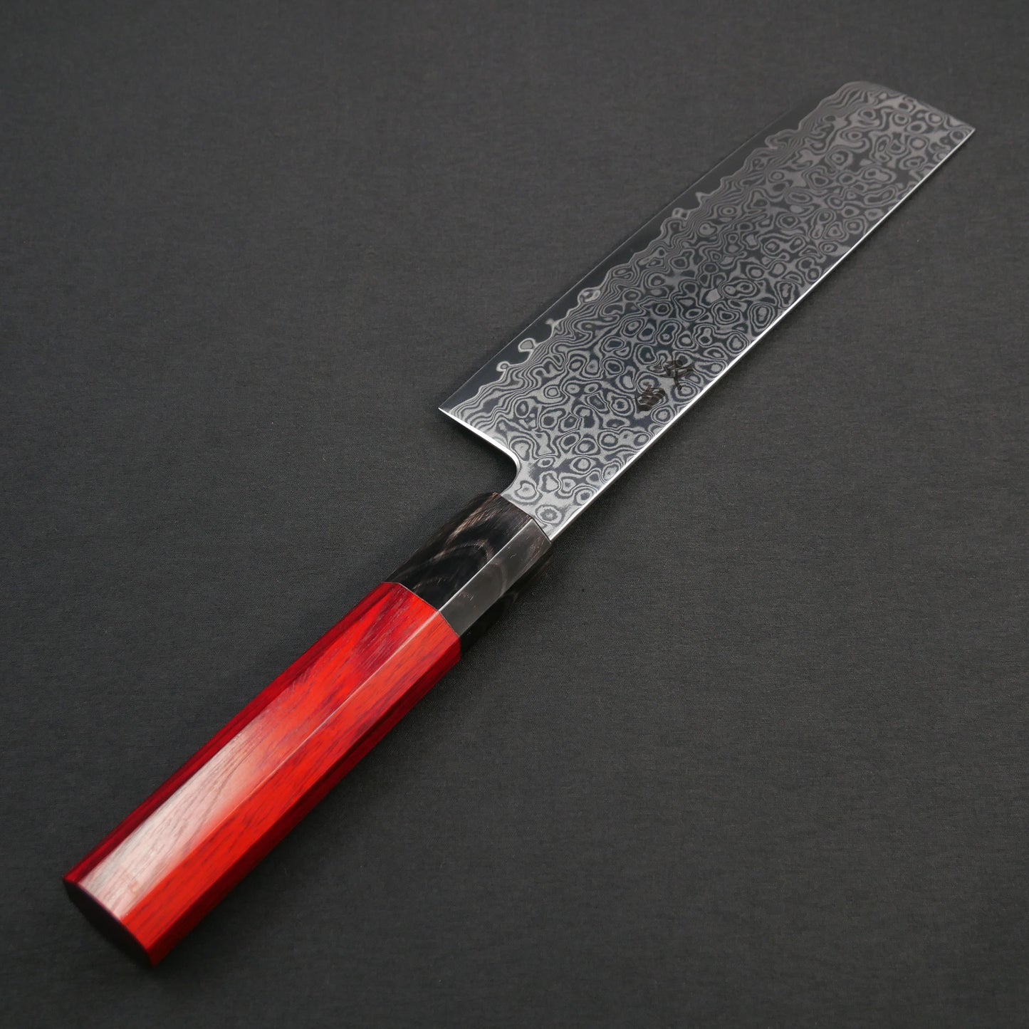 Cobalt Steel Damascus Nakiri Satine Octagonal Handle